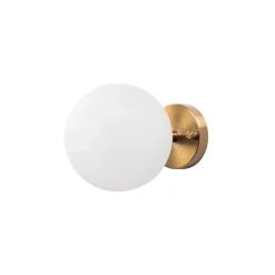 Opviq Wandleuchte Atmaca bronze Glas Metall B/H/T/L/D: ca. 15x24x15x15x15 cm E14 1 Brennstellen
