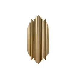 Opviq Wandleuchte gold Metall B/H/L: ca. 8x40x18 cm E14 1 Brennstellen