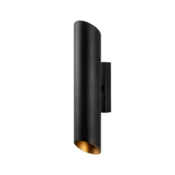 Opviq Wandleuchte gold schwarz Metall B/H/L: ca. 12x40x8 cm G9 2 Brennstellen