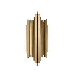 Opviq Wandleuchte Reis gold Metall B/H/T/L: ca. 22x50x22x11 cm E14 1 Brennstellen