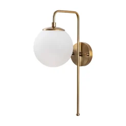 Opviq Wandleuchte Viran bronze Metall Glas B/H/T/L/D: ca. 28x43x28x15x15 cm E14 1 Brennstellen