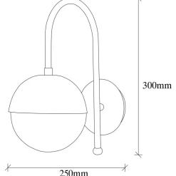 Opviq Wandleuchte weiß Metall Glas B/H/L: ca. 25x30x15 cm E27 1 Brennstellen