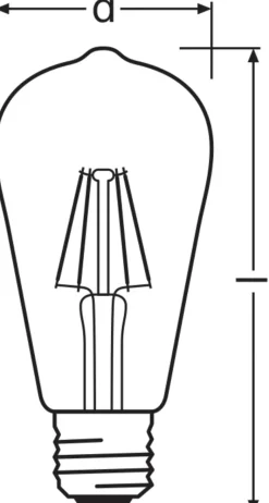 OSRAM LED-Leuchtmittel Edison Filamentlampe Vintage 1906 AC32351 E27