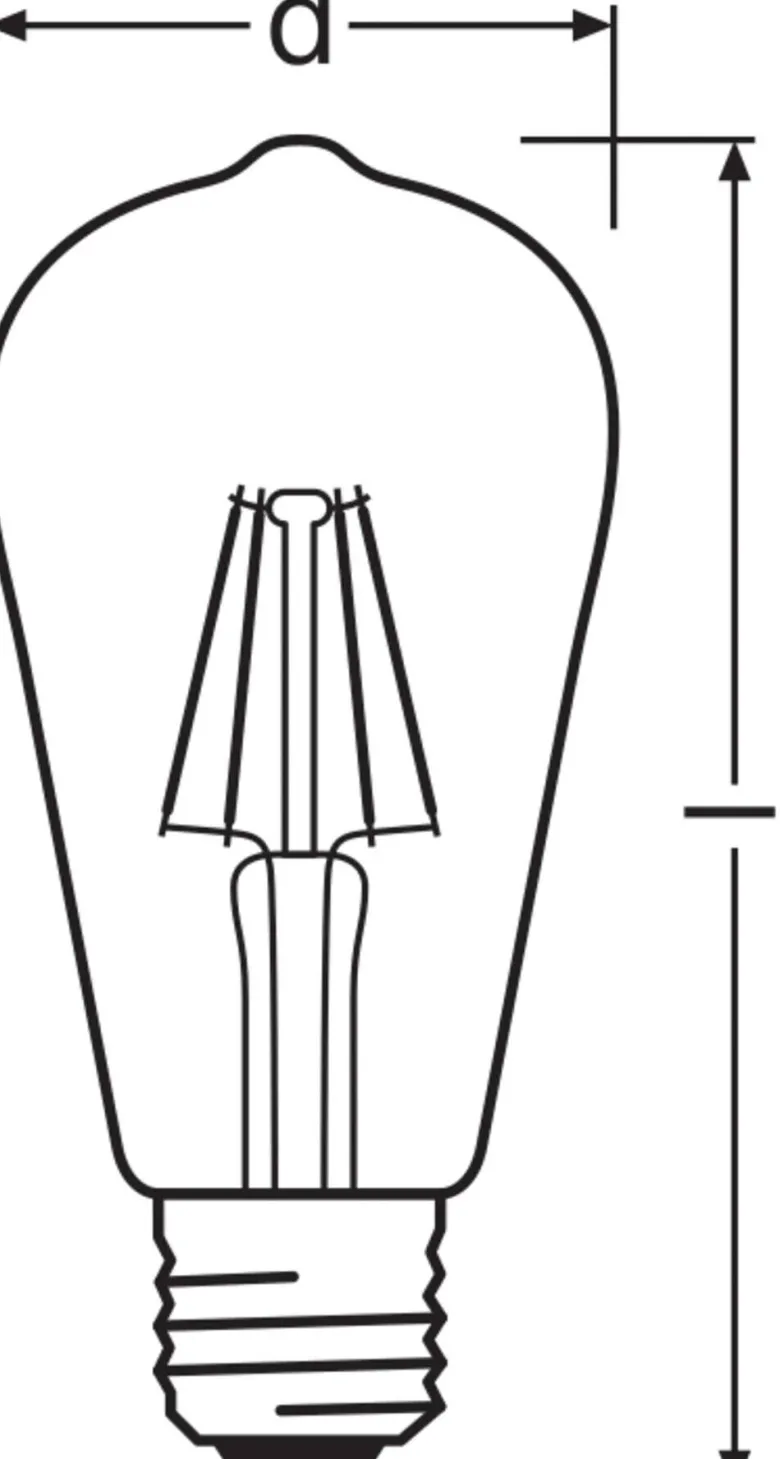 OSRAM LED-Leuchtmittel Edison Filamentlampe Vintage 1906 AC32351 E27