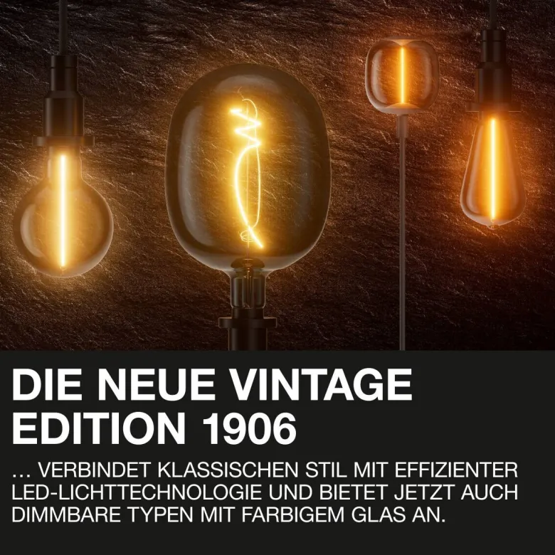 OSRAM LED-Leuchtmittel Edison Filamentlampe Vintage 1906 AC32351 E27