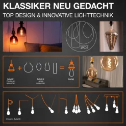OSRAM LED-Leuchtmittel Edison Filamentlampe Vintage 1906 AC32351 E27