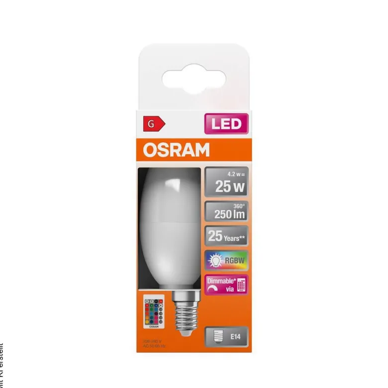 OSRAM LED-Leuchtmittel Kerze RGBW mit Fernbedienung AC45046 E14