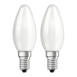 OSRAM LED-Leuchtmittel Kerzenlampe BASE Classic B AC70204 2er Pack E14