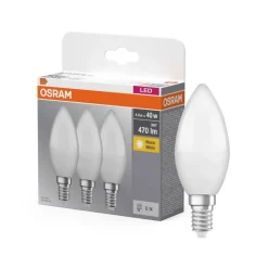 OSRAM LED-Leuchtmittel Minikerzenlampe BASE Classic B AC56448 3er Pack E14