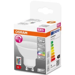 OSRAM LED-Leuchtmittel Reflektorlampe RGBW mit Fernbedienung AC31123 GU10