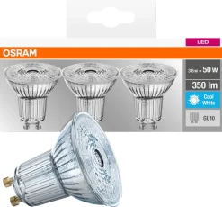 OSRAM LED-Leuchtmittel Reflektorlampe AC2705 3er Pack GU10