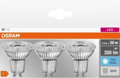 OSRAM LED-Leuchtmittel Reflektorlampe AC2705 3er Pack GU10