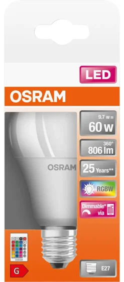 OSRAM LED-Leuchtmittel RGBW mit Fernbedienung AC45044 E27