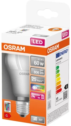 OSRAM LED-Leuchtmittel RGBW mit Fernbedienung AC45044 E27