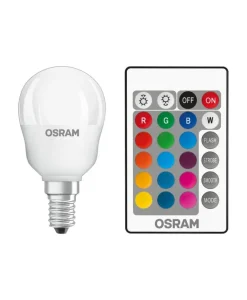 OSRAM LED-Leuchtmittel Tropfen RGBW mit Fernbedienung AC45048 E14