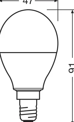 OSRAM LED-Leuchtmittel Tropfen RGBW mit Fernbedienung AC45048 E14