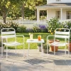 Outsunny Balkonmöbel-Set weiß Glas B/H/L: ca. 58x82x55 cm