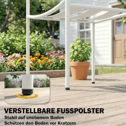 Outsunny Balkonmöbel-Set weiß Glas B/H/L: ca. 58x82x55 cm