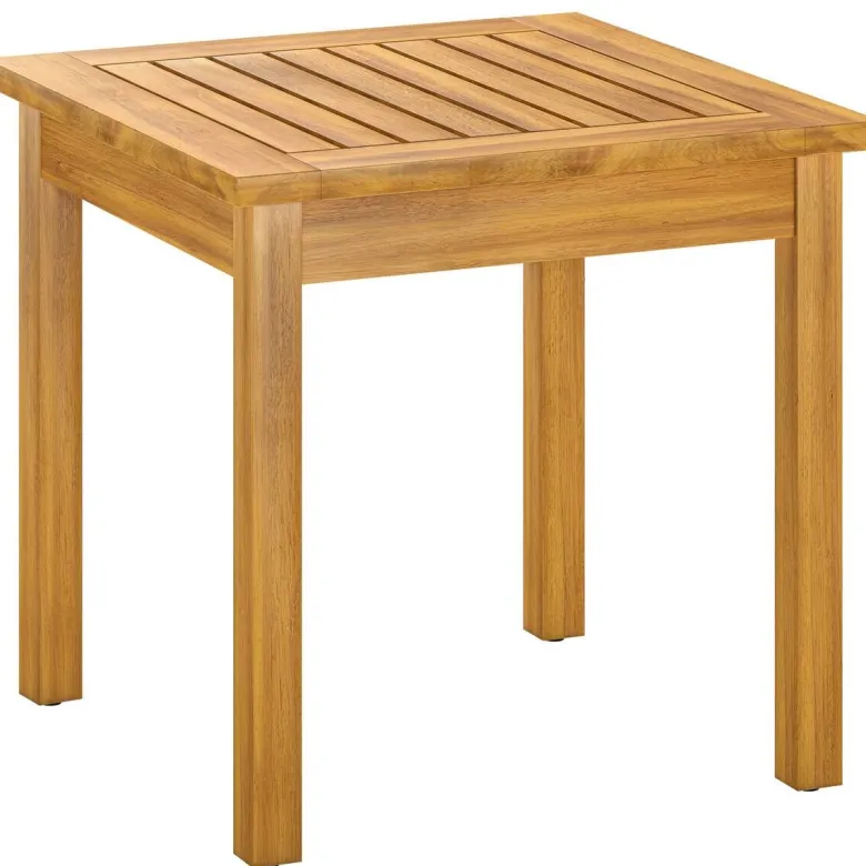 Outsunny Balkontisch natur Akazie B/H/L: ca. 48x46x48 cm