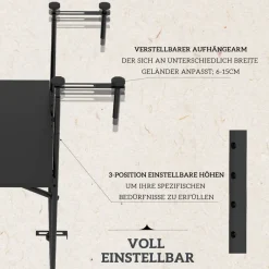 Outsunny Balkontisch schwarz Polypropylen B/H/L: ca. 60x62x85,5 cm