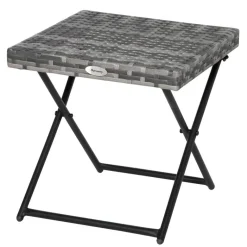 Outsunny Beistelltisch grau Edelstahl B/H/L: ca. 40x40x40 cm
