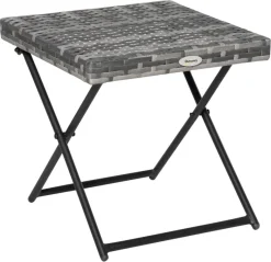 Outsunny Beistelltisch grau Edelstahl B/H/L: ca. 40x40x40 cm