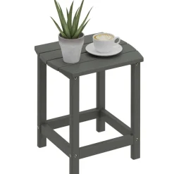 Outsunny Beistelltisch grau Kunststoff B/H/L: ca. 37x46x48 cm