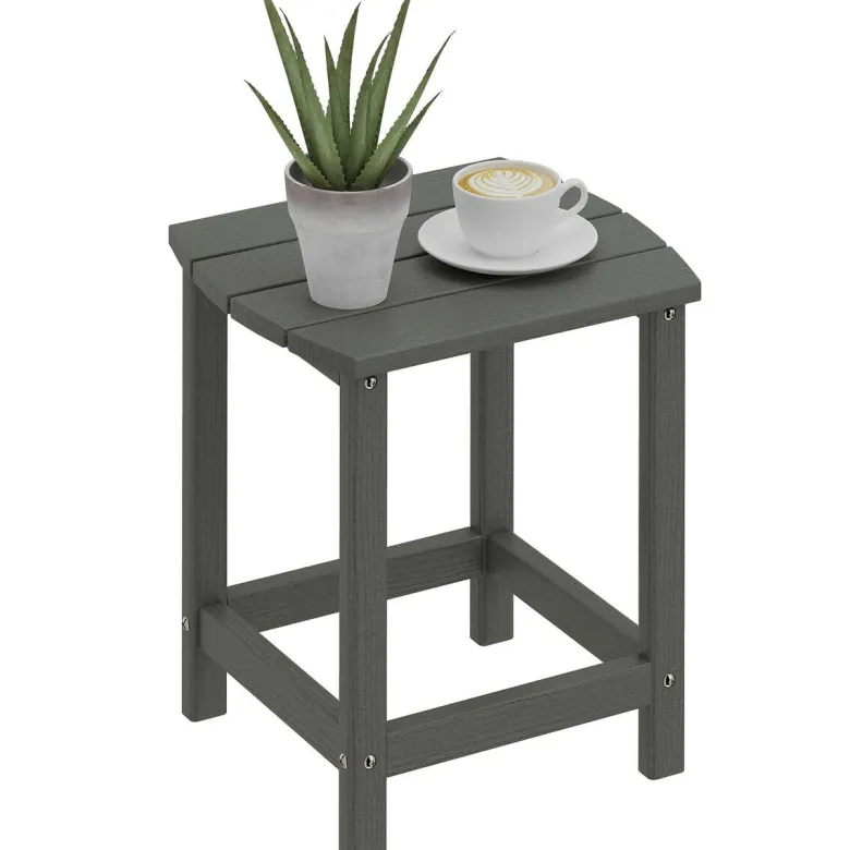Outsunny Beistelltisch grau Kunststoff B/H/L: ca. 37x46x48 cm