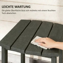 Outsunny Beistelltisch grau Kunststoff B/H/L: ca. 37x46x48 cm