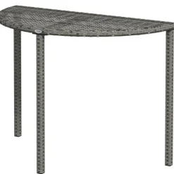 Outsunny Beistelltisch grau Polyrattan B/H/L: ca. 50x100x74 cm