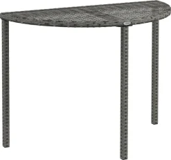 Outsunny Beistelltisch grau Polyrattan B/H/L: ca. 50x100x74 cm