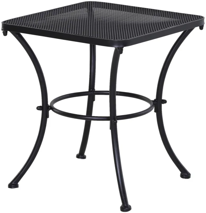 Outsunny Beistelltisch schwarz Metall B/H/L: ca. 45x50x45 cm