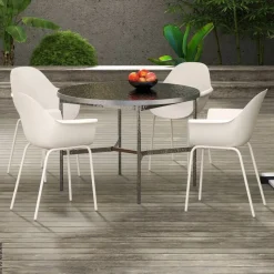 Outsunny Bistro-Set grau Stahl B/H/L: ca. 55x84x59 cm