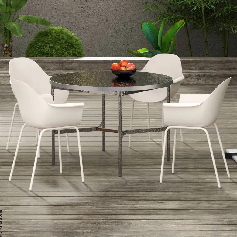 Outsunny Bistro-Set grau Stahl B/H/L: ca. 55x84x59 cm