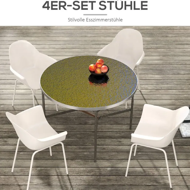 Outsunny Bistro-Set grau Stahl B/H/L: ca. 55x84x59 cm