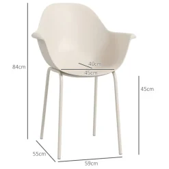 Outsunny Bistro-Set grau Stahl B/H/L: ca. 55x84x59 cm