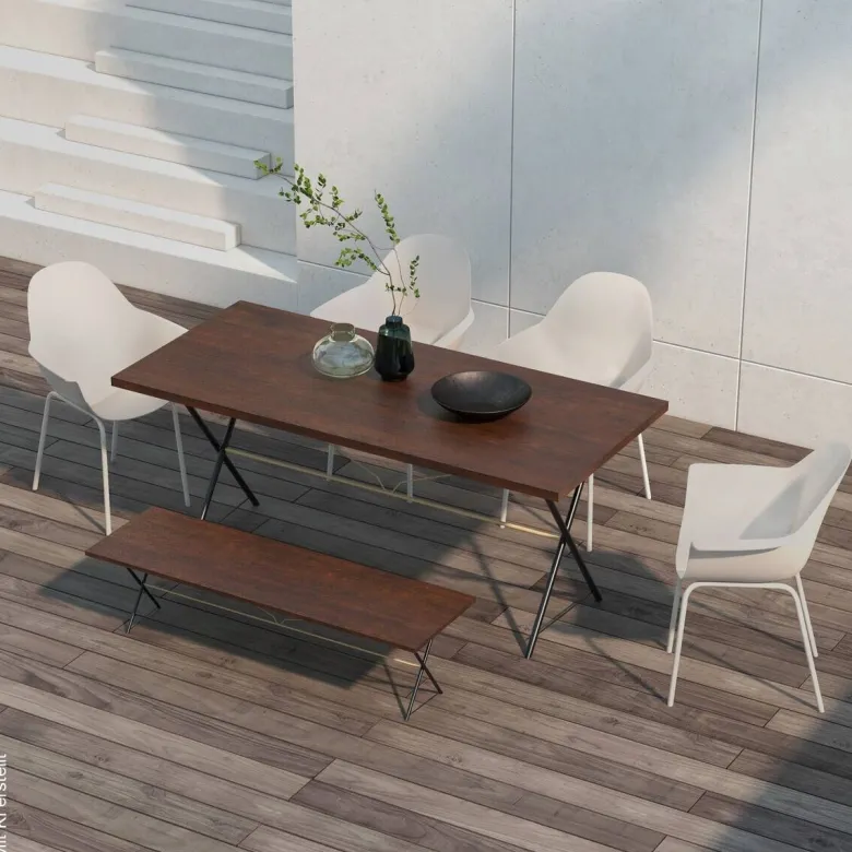 Outsunny Bistro-Set grau Stahl B/H/L: ca. 55x84x59 cm