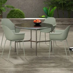 Outsunny Bistro-Set grün Kunststoff B/H/L: ca. 55x84x59 cm