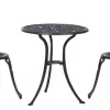 Outsunny Bistroset schwarz Aluminium B/H/L: ca. 60x65x60 cm