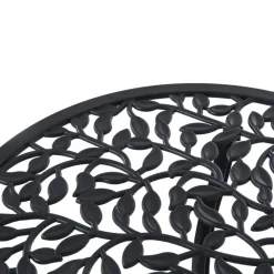 Outsunny Bistroset schwarz Aluminium B/H/L: ca. 60x65x60 cm