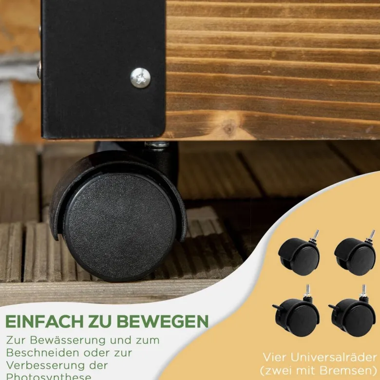 Outsunny Blumenkasten mit Rankhilfe