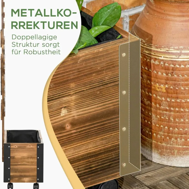 Outsunny Blumenkasten mit Rankhilfe