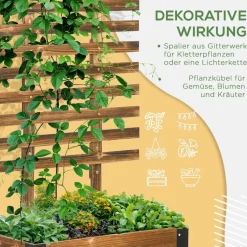 Outsunny Blumenkasten mit Rankhilfe