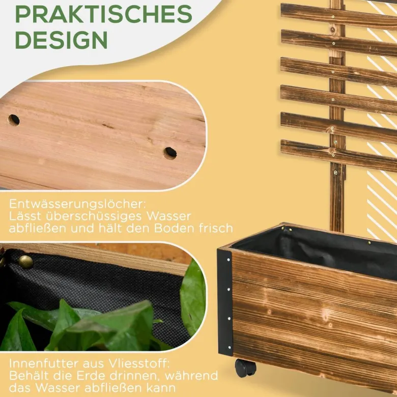 Outsunny Blumenkasten mit Rankhilfe