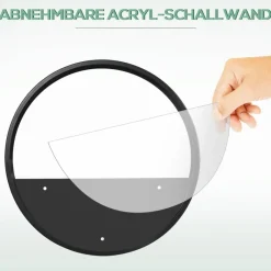 Outsunny Blumentöpfe-Set für die Wand schwarz Stahl B/H/L: ca. 30,5x5x30,5 cm
