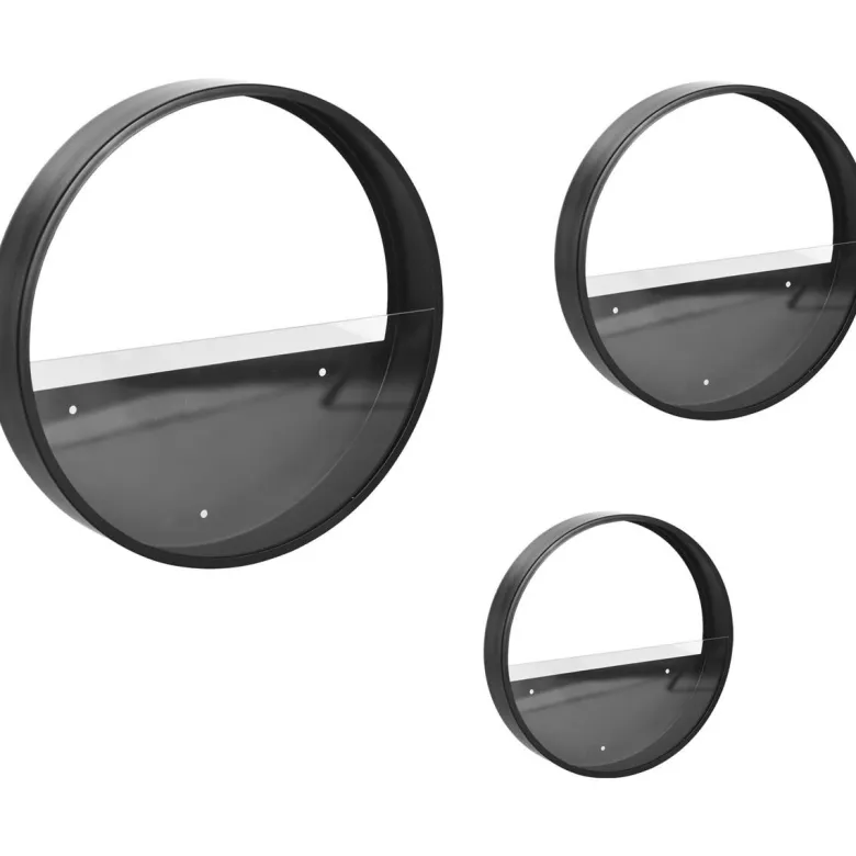 Outsunny Blumentöpfe-Set für die Wand schwarz Stahl B/H/L: ca. 30,5x5x30,5 cm