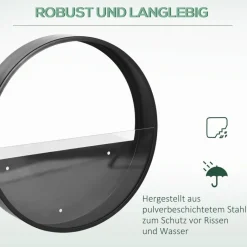 Outsunny Blumentöpfe-Set für die Wand schwarz Stahl B/H/L: ca. 30,5x5x30,5 cm