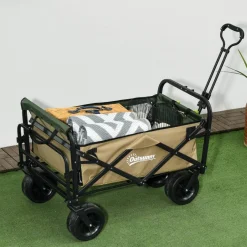 Outsunny Bollerwagen khaki B/H/L: ca. 57x94x100 cm