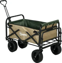 Outsunny Bollerwagen khaki B/H/L: ca. 57x94x100 cm