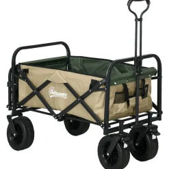 Outsunny Bollerwagen khaki B/H/L: ca. 57x94x100 cm